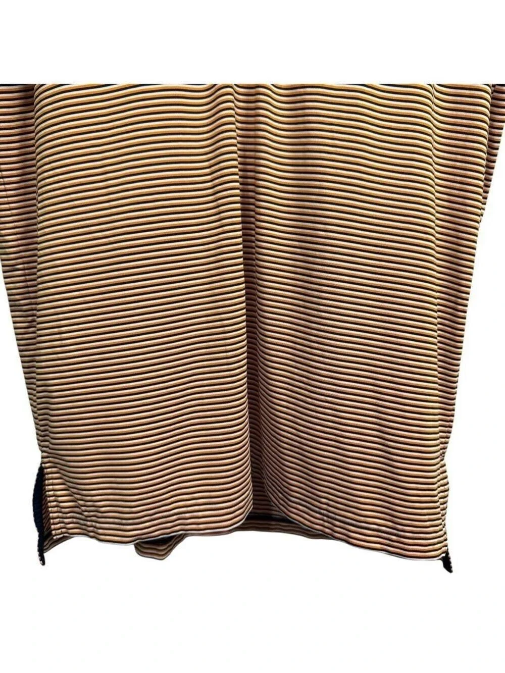 RLX Ralph Lauren Orange‎ Navy Striped Polo Shirt Men's Medium